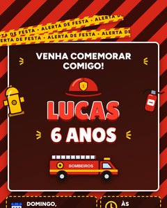 Modelo Bombeiro cartaz
